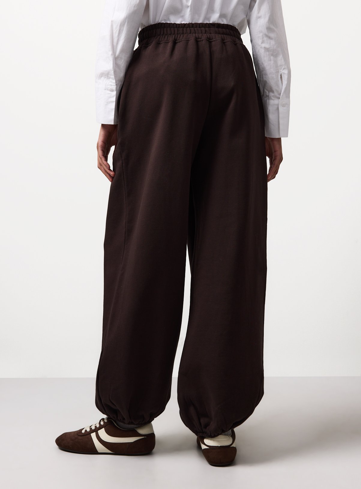 Brown Pure Cotton Balloon Co-ord Joggers XL - Image 4 thumbnail